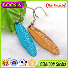 Hot Selling Metal Alloy Indian Enamel Feather Earring #21603